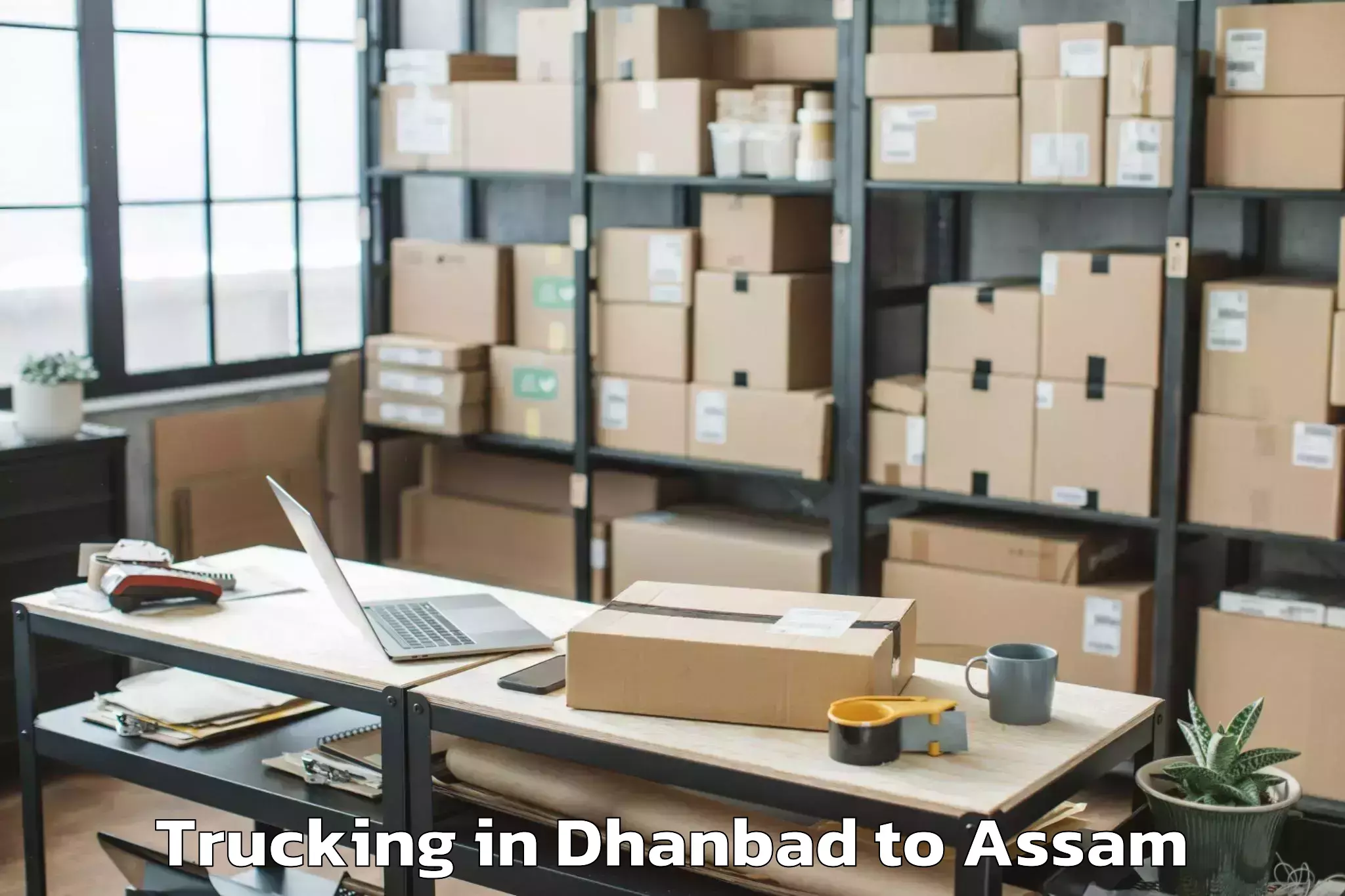 Book Your Dhanbad to Numaligarh Trucking Today